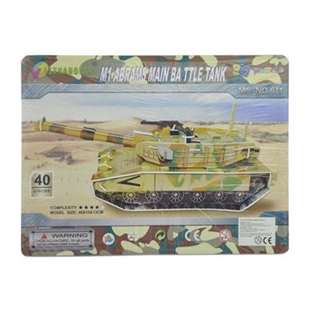 GROTE 3D PUZZEL – M1 ABRAMS TANK (2st.)