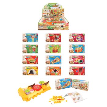 FAST FOOD BUILDING BLOCKS - MIX SOORTEN FAST FOOD BOUW SETS - IN DISPLAY (12st.)