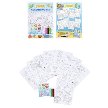 GROTE KLEUR SET - MODEL: SEA LIFE - Afm 22x30x1 CM (12st.)