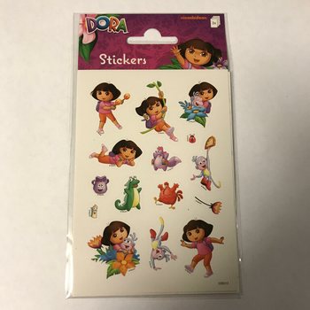 STICKERVEL: DORA,  Afm. 16 x 9 Cm. (10st.)