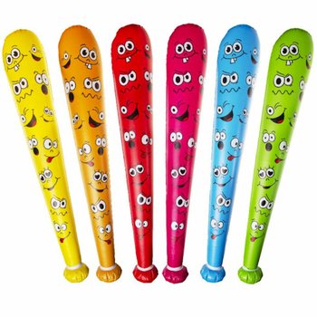 GROTE SMILEY OPBLAASBARE KNUPPEL - 85CM LANG - MIX KLEUREN (12st.)
