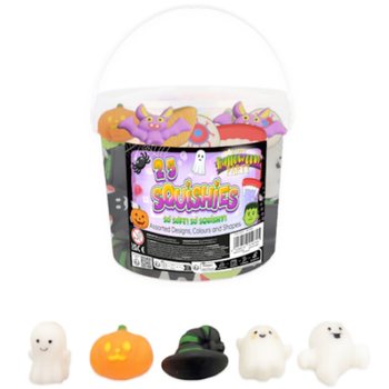 MIX HALLOWEEN SQUISHY FIGUREN IN EMMER (25st.)