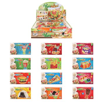 FAST FOOD BUILDING BLOCKS - MIX SOORTEN FAST FOOD BOUW SETS - IN DISPLAY (12st.)
