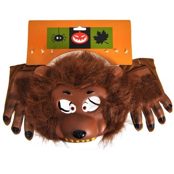 WOLVEN MASKER MET HANDSCHOENEN (6st.)