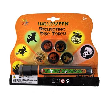 HALLOWEEN PROJECTIE ZAKLAMP OP KAART (6st.)