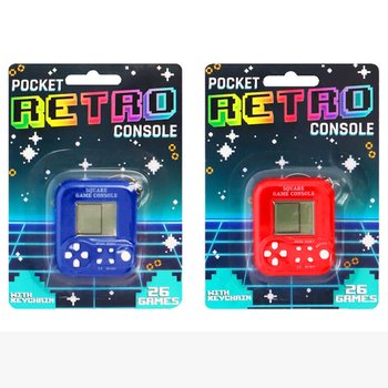 POCKET RETRO GAME CONSOLE MET SLEUTELHANGER- 26 GAMES (6st.)