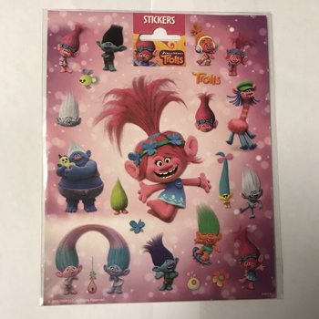 GROTE TROLLS STICKER VELLEN, 20x16 Cm. (10st.)