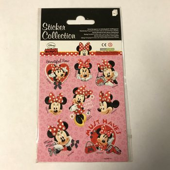 STICKERVEL: DISNEY MINNIE MOUSE, Afm. 16 x 9 Cm. (10st.)