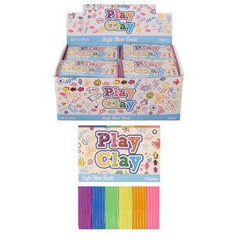 6 KLEUREN KLEI IN VERPAKKING, 35 GRAM - IN DISPLAY (72st.)