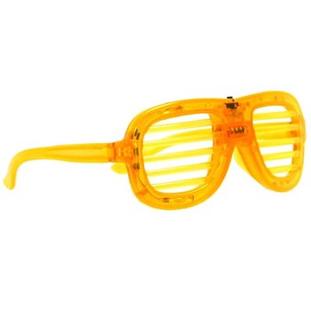 SHUTTER SHADES BRILLEN MET VERLICHTING - KLEUR: GEEL (12st.)