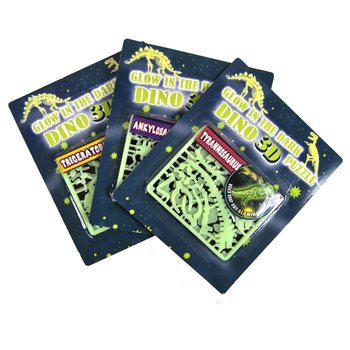 GLOW IN THE DARK 3D DINO PUZZELS (24st.)