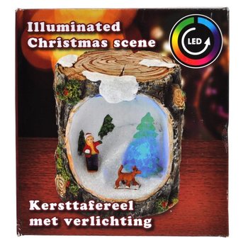KERSTTAFEREEL MET LED VERLICHTING (6st.)