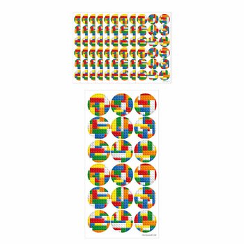 FUN STICKERS - BRICKZ BOUWSTENEN STICKERS - 18 STICKERS PER VEL (10st.)