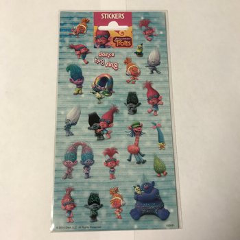STICKERVEL: TROLLS, Afm. 20 x 10 Cm. (10st.)