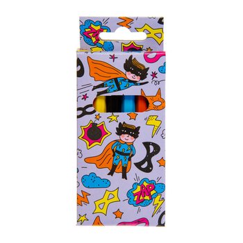 6-DELIGE KLEUR POTLOODJES SET - SUPERHERO (24st.)