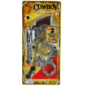 COWBOYSET OP KAART - MODEL 5 (6st.)