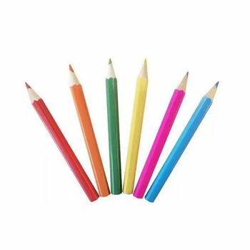 6-DELIGE KLEUR POTLOODJES SET - SMILEY (24st.)