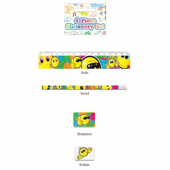 4-DELIGE SMILEY STATIONERY SET (24st.)