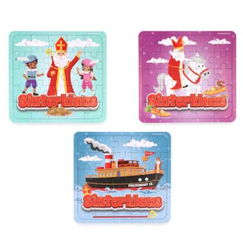 PUZZEL - SINTERKLAAS - 13 x 12 CM. IN DISPLAY (108st.)