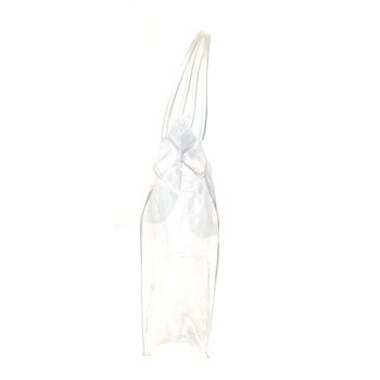 LUXE TRANSPARANTE BLOKBODEM VERPAKKINGSTAS MET STEVIGE HANDGREEP 18.5x18cm (25st)