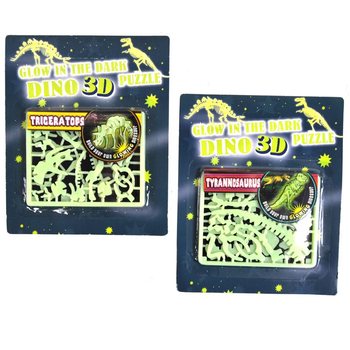 GLOW IN THE DARK 3D DINO PUZZELS (24st.)