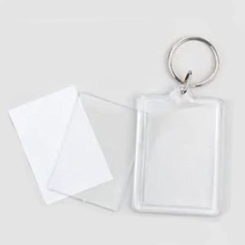 KLEUR JE EIGEN RECHTHOEKIGE SLEUTELHANGER (48st.)