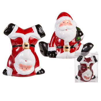 CERAMIC KERSTMANNEN IN GIFTBOX, Ca. 9 Cm. (24st.)