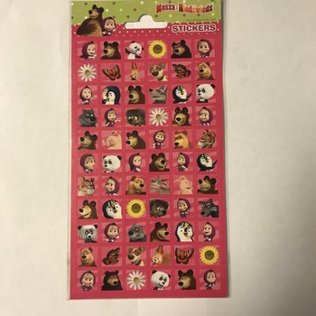 STICKERS: MASHA DE BEER, Afm. 20 x 10 Cm. (10st.)