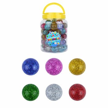 GLITTER STUITERBALLEN Ø3.3CM IN POT (72st.)