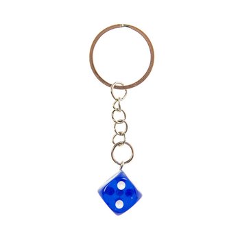 Sleutelhanger met Dobbelsteen - Mix Kleuren (48 stuks)