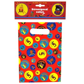 10 SINTERKLAAS TRAKTATIE ZAKJES 22 X 16 CM. (6st.)