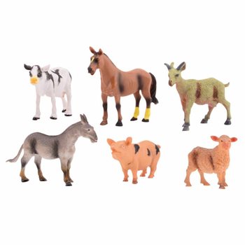 ANIMAL WORLD - SPEELSET MET 6 STUKS BOERDERIJ DIEREN SPEELFIGUREN (1st.)