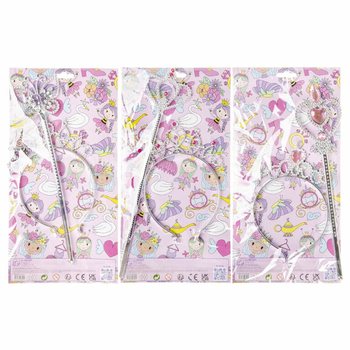 PRINSESSEN STAF + TIARA OP KAART (12st.)