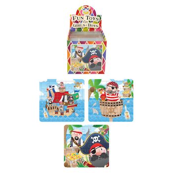 PUZZEL – PIRATEN, 13 x12 Cm. IN DISPLAY (108st.)