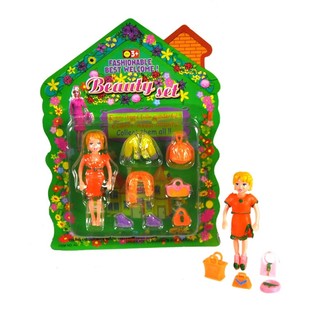 KLEINE POPPENSET OP KAART (6st.)