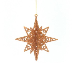 3D GLITTERSTER ORANJE (12st.)