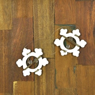 2 HOUTEN SNEEUWVLOK HANGERS (12st.)