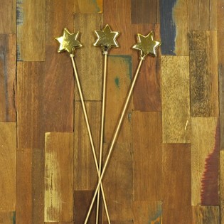 KERSTSTER OP STOK - GOUD (6st.)