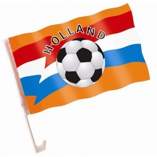 WK VOETBAL SUPPORTER AUTOVLAG (6st.)
