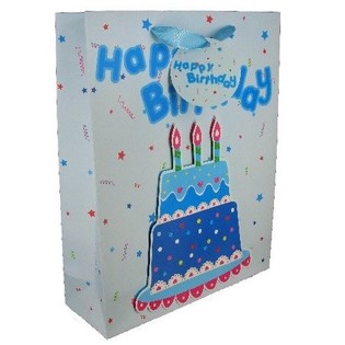 VERPAKKINGSTAS - HAPPY BIRTHDAY BLAUW (12st.)