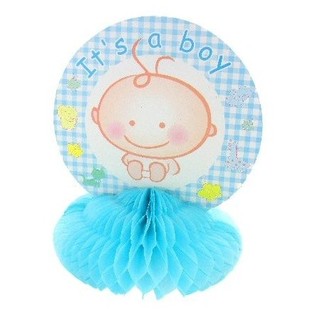 GEBOORTE TAFEL DECORATIE - BABY BLAUW (8st.)