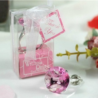 TROUWRING BRUILOFT BEDANKJE IN GIFTBOX (6st.)