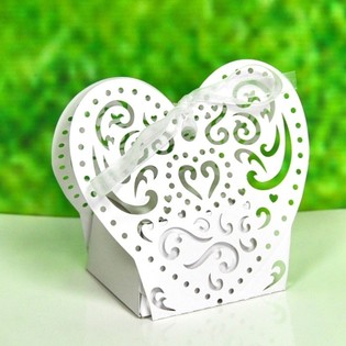 LASER-CUT BRUILOFT VERPAKKING VOOR TRAKTATIES (12st.)