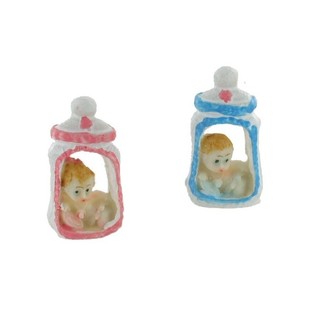 GEBOORTE TAARTTOPPER - BABY IN FLESJE 5.5 CM (12st.)