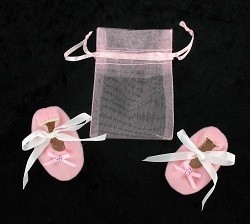 BABY SCHOENTJES MET GESCHENKZAKJE - ROZE (12paar.)