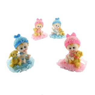 DECORATIE BABY OP KUSSEN 9 CM (4st.)