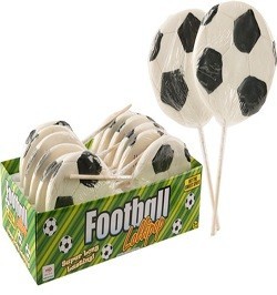 GROTE VOETBAL LOLLY IN DISPLAY (12st.)