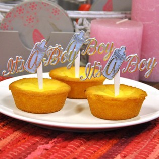 GEBOORTE CUPCAKE PRIKKER - IT'S A BOY (12st.)