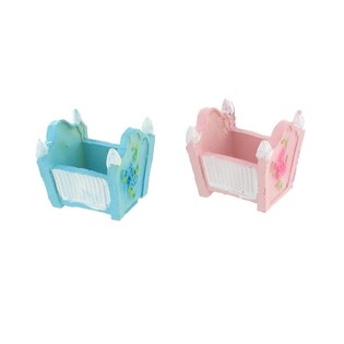 GEBOORTE TAARTTOPPER - LEDIKANT - ROZE/BLAUW (2st.)