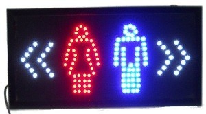 LED RECLAMEBORD - TOILET